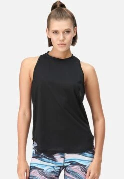 Crew Neck Sleeveless- Top - Black