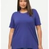 Ulla Popken Camiseta Básica - Blue Purple