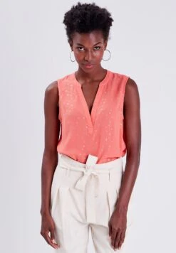 Ärmellose- Blusa - Orange Corail