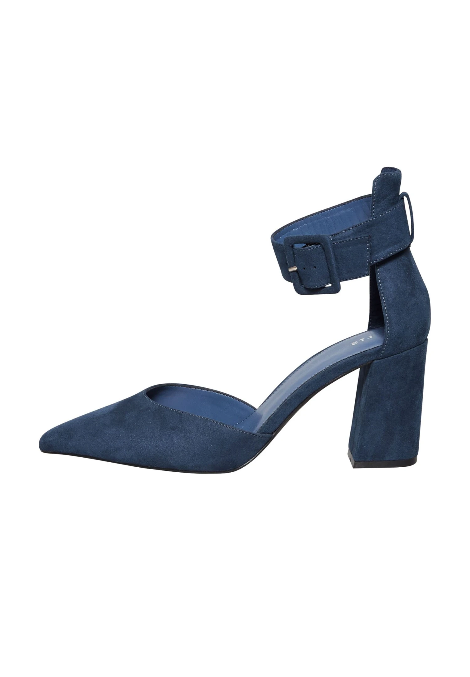 Pointed Block Heel Court- Zapatos Altos - Blue 2 Pointed Block Heel Court- Zapatos Altos - Blue - Imagen 2