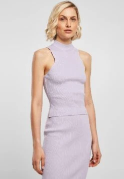 URBAN CLASSICS Short Turtleneck- Top - Lilac