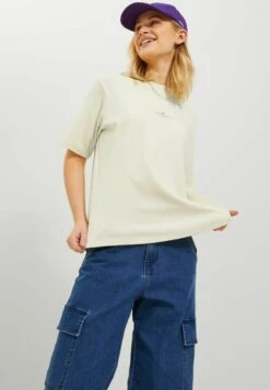 JJXX Jxisa Belle Loose Fit - Camiseta Estampada - Bone White