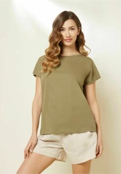 Yamamay Supima Light - Camiseta Básica - Verde Militare