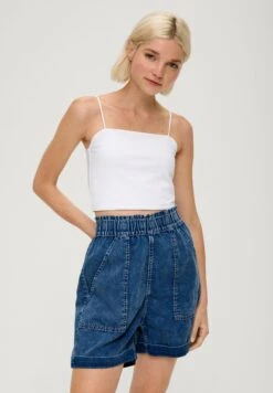 QS By S.Oliver En Léger - Shorts Vaqueros - Royalblau