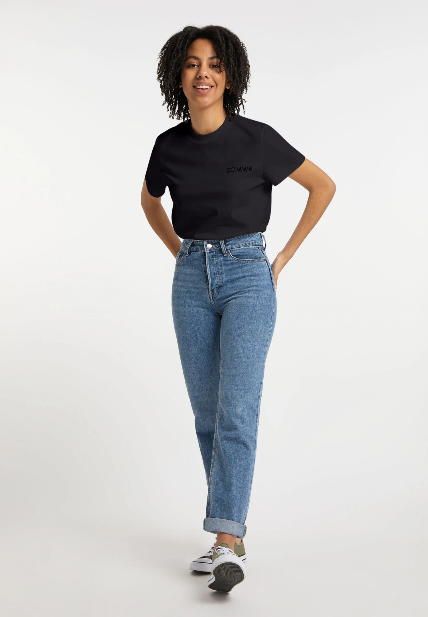 With Side Logo - Camiseta Básica - Stretch Limo Black 2 With Side Logo - Camiseta Básica - Stretch Limo Black - Imagen 2