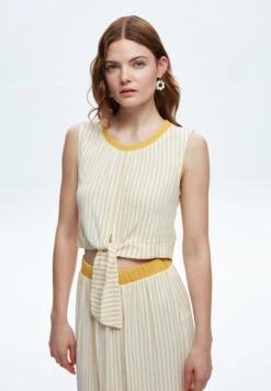 Sleeveless Striped - Blusa - Striped Yellow