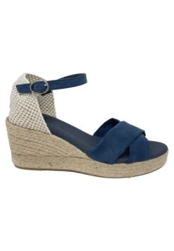 Shany- Sandalias De Cuña - Blue
