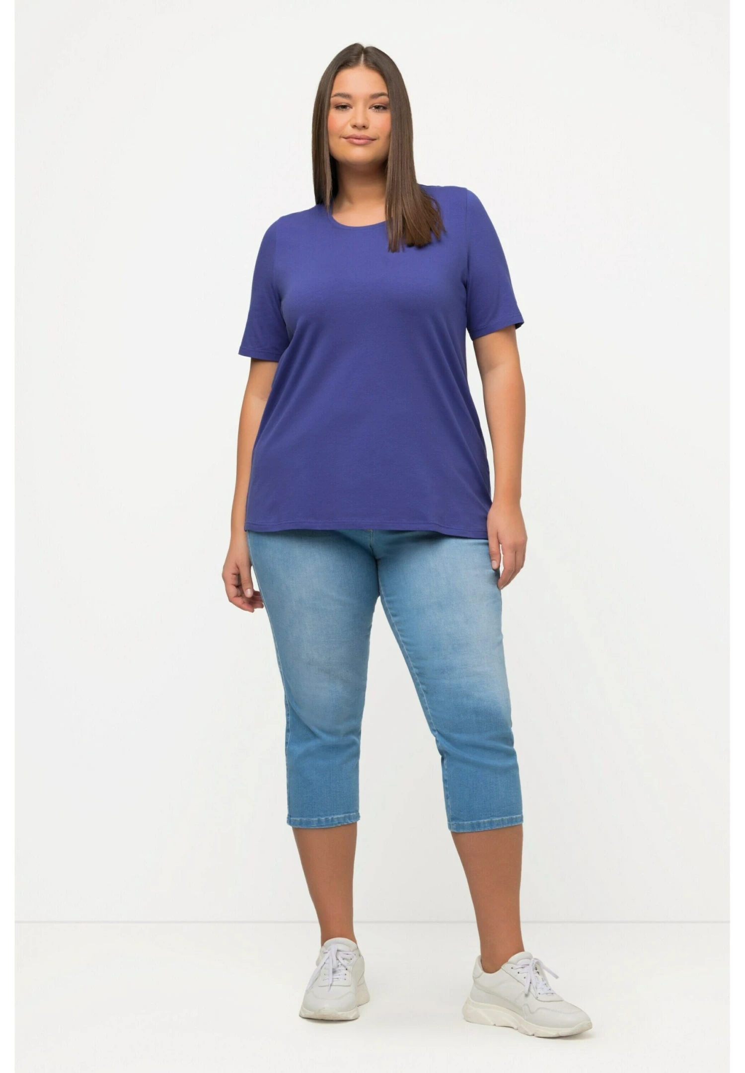 Ulla Popken Camiseta Básica - Blue Purple 2 Ulla Popken Camiseta Básica - Blue Purple - Imagen 2