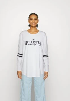 Hollister Co. Timeless Technique Logo - Camiseta De Manga Larga - White