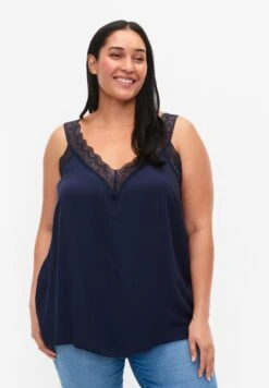 Zizzi Mit Spitze - Top - Navy Blazer