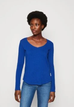 Marc O'Polo DENIM Longsleeve V Neck Regular Fit - Camiseta De Manga Larga - Kensington Blue