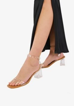 Sandalias De Tacón - Transparente