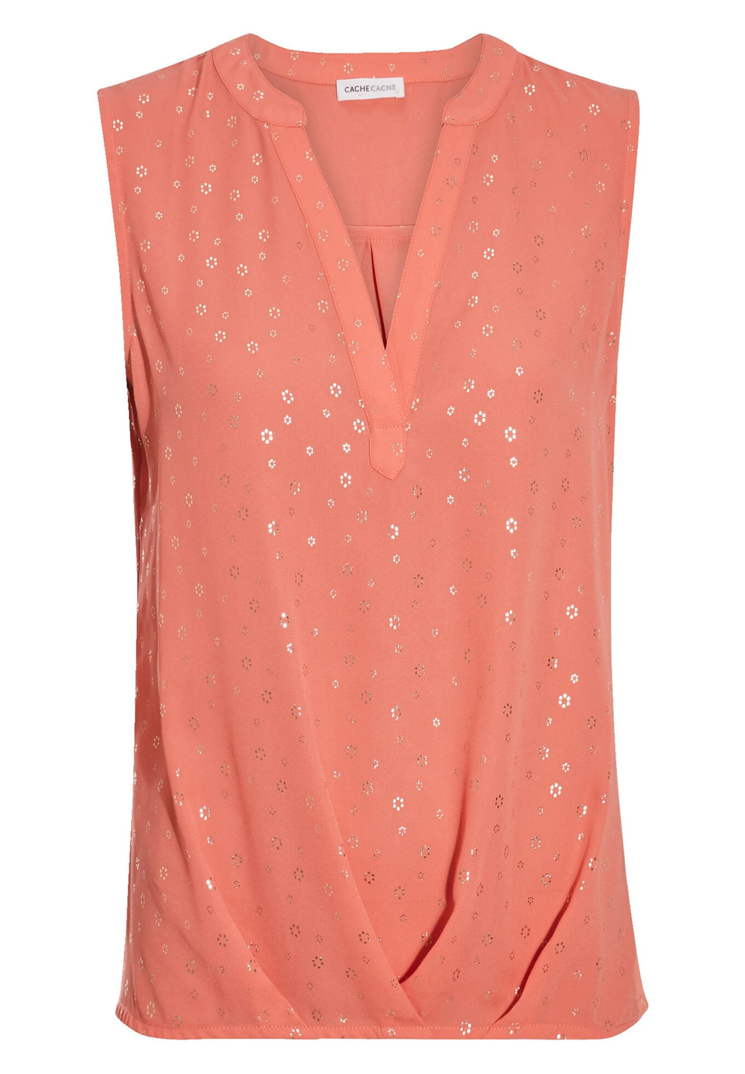 Ärmellose- Blusa - Orange Corail 5 Ärmellose- Blusa - Orange Corail - Imagen 5