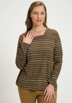 Ulla Popken Camiseta De Manga Larga - Bruin