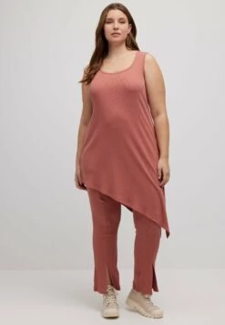 Havaianas Shop 37 Ulla Popken Zipfelsaum Rundhals Ärmellos - Top - Rouge