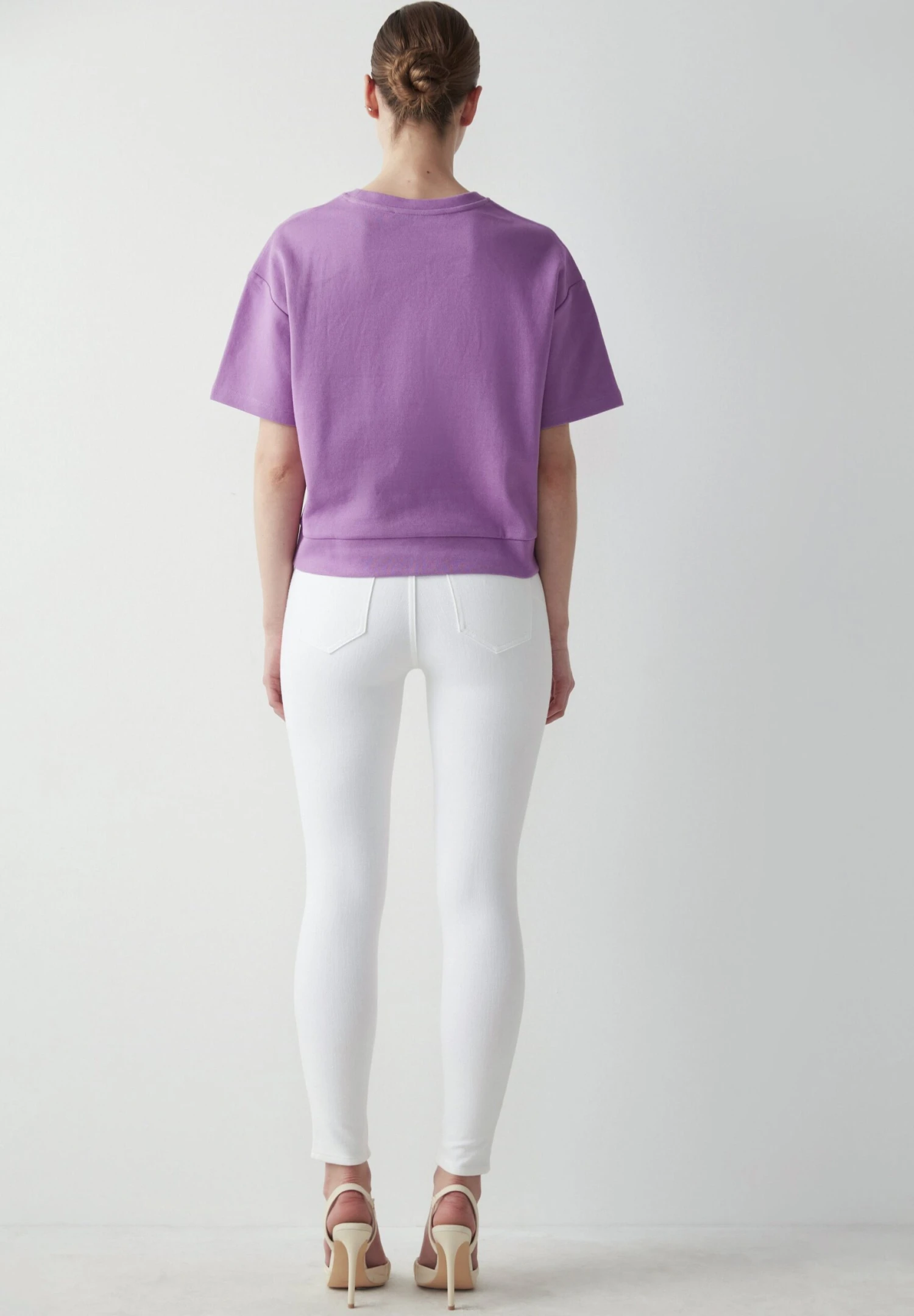 Ipekyol Relaxed Fit Comfortable Cut Slogan Printed - Camiseta Estampada - Purple 3 Ipekyol Relaxed Fit Comfortable Cut Slogan Printed - Camiseta Estampada - Purple - Imagen 3