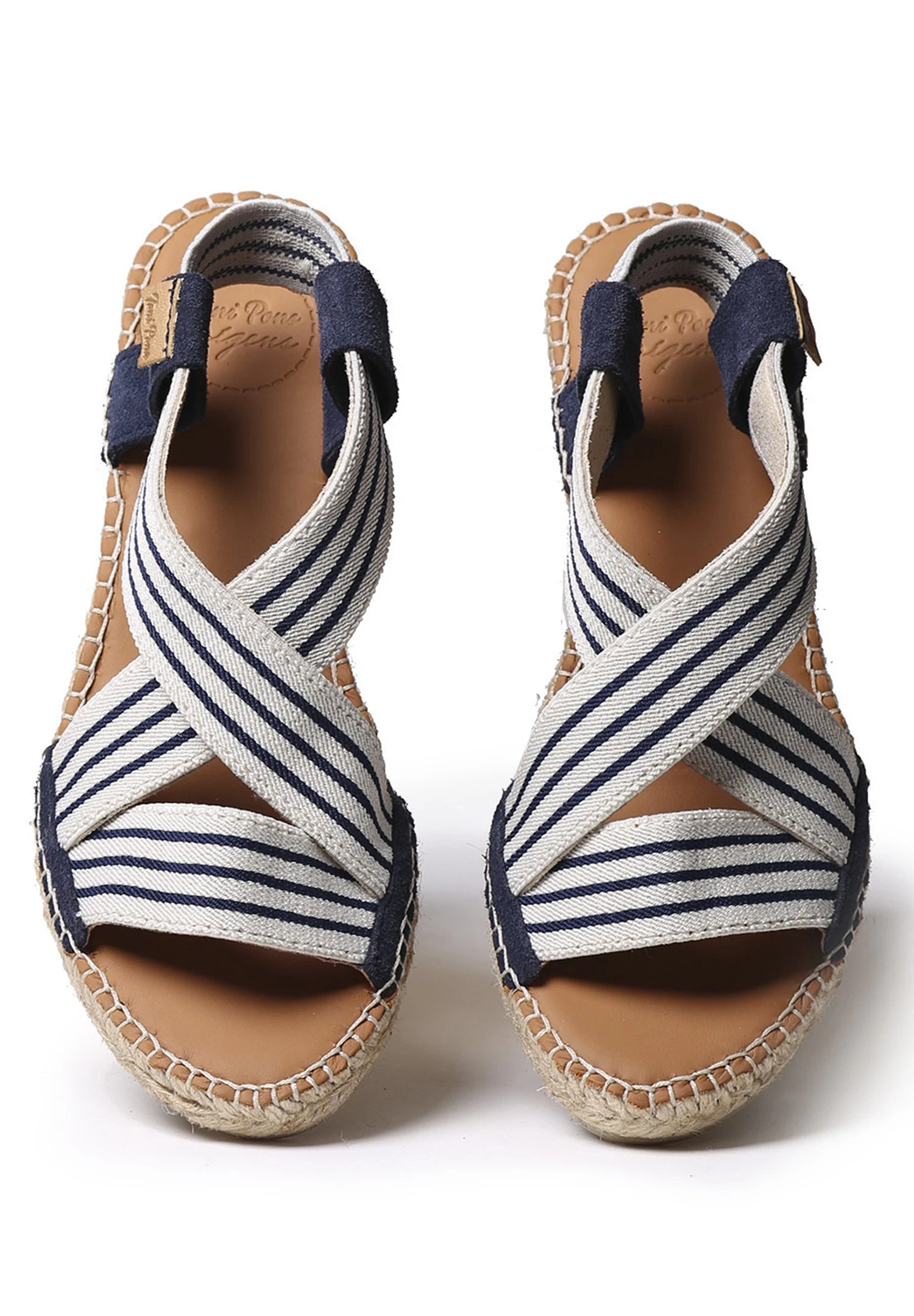 Toni Pons Tina - Sandalias De Cuña - Ecru-Navy 2 Toni Pons Tina - Sandalias De Cuña - Ecru-Navy - Imagen 2
