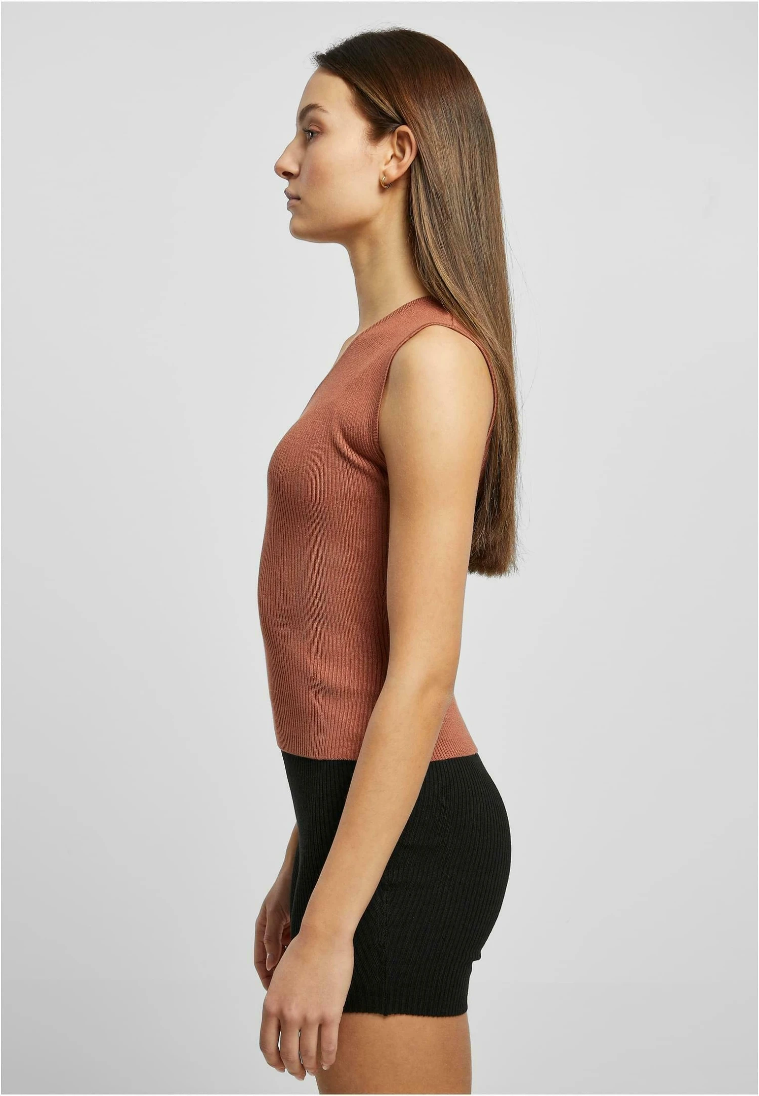 URBAN CLASSICS Damen Asymmetric- Top - Terracotta 5 URBAN CLASSICS Damen Asymmetric- Top - Terracotta - Imagen 5