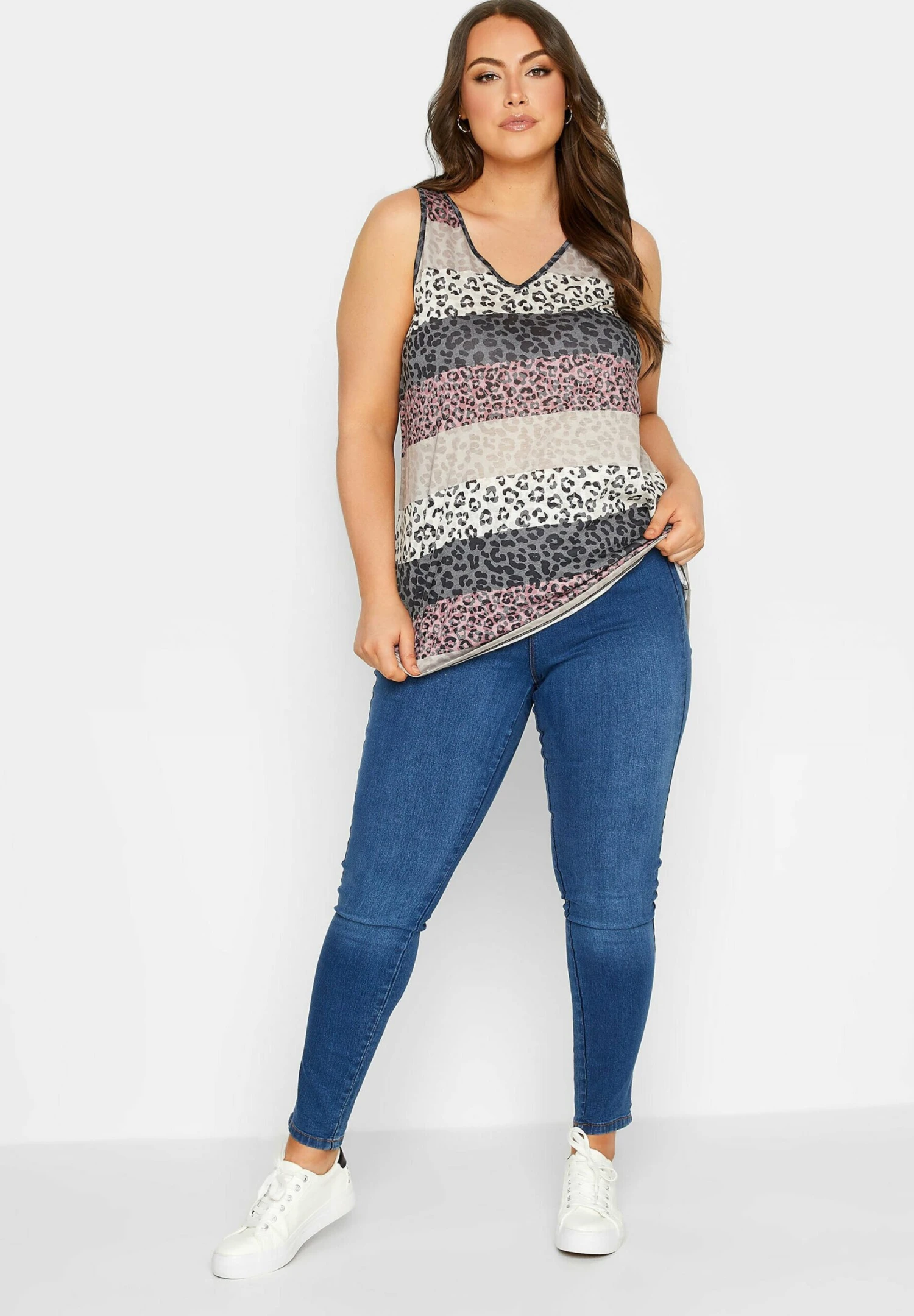 Animal Print Swing- Top - Brown 2 Animal Print Swing- Top - Brown - Imagen 2