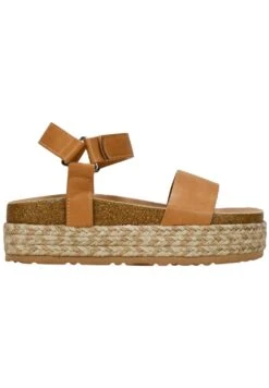 Sandalias De Cuña - Tostado