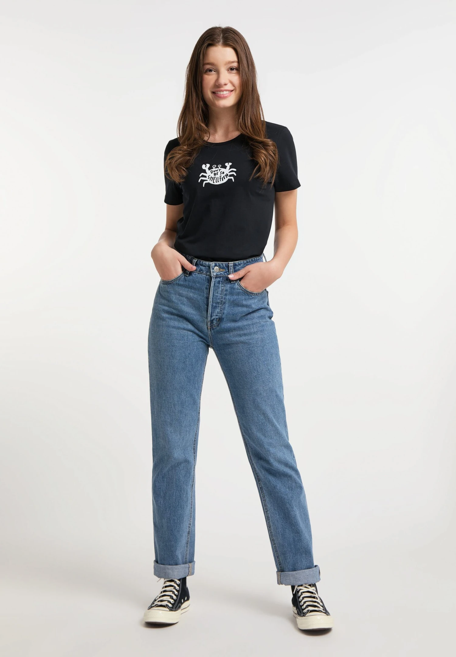 With Shellfish Print - Camiseta Estampada - Stretch Limo Black 2 With Shellfish Print - Camiseta Estampada - Stretch Limo Black - Imagen 2