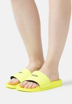 MSGM Chanclas De Baño - Neon Yellow