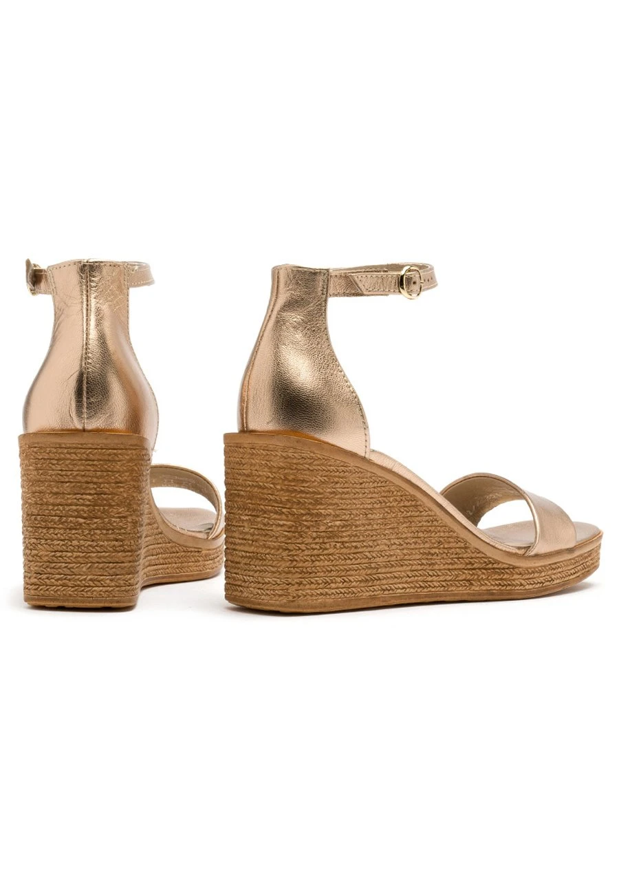 Sandalias De Cuña - Platynowy 5 Sandalias De Cuña - Platynowy - Imagen 5