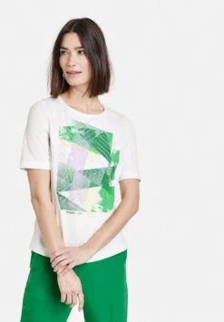 Gerry Weber 1/2 Arm Halbarm Mit Pailetten - Camiseta Estampada - Off White
