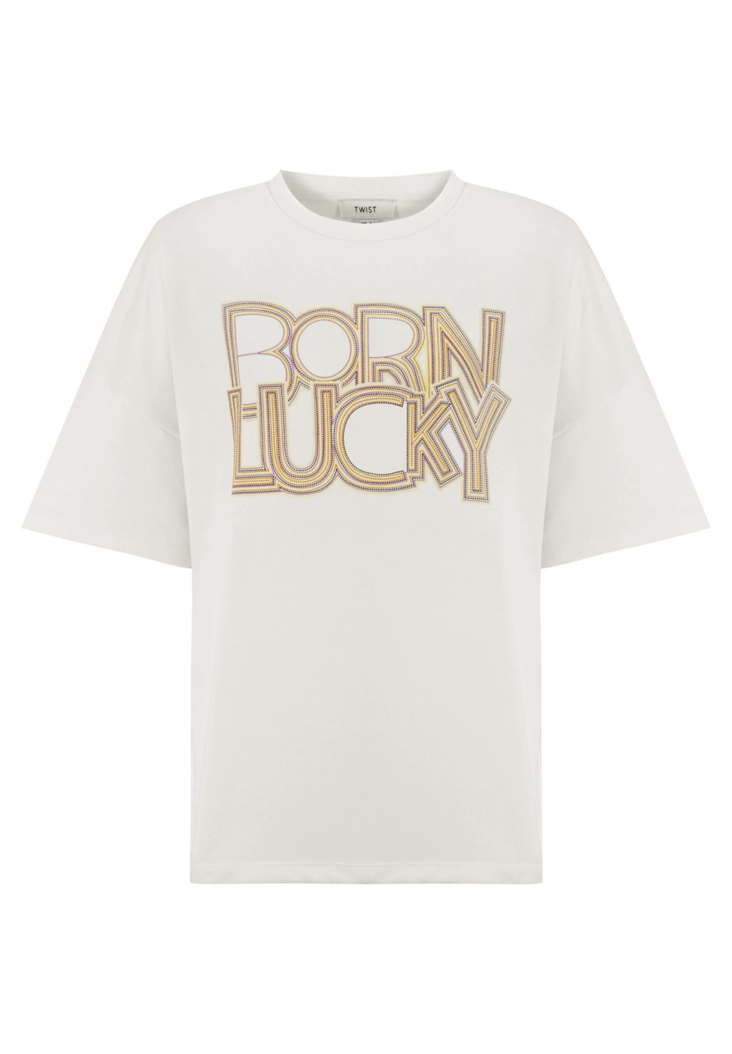 Twist Regular Fit Visual Printed Comfortable Cut - Camiseta Estampada - Ecru 6 Twist Regular Fit Visual Printed Comfortable Cut - Camiseta Estampada - Ecru - Imagen 6