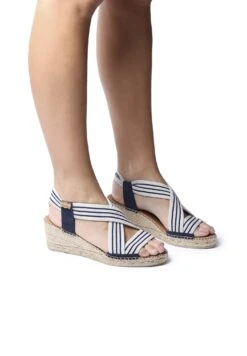 Toni Pons Tina - Sandalias De Cuña - Ecru-Navy