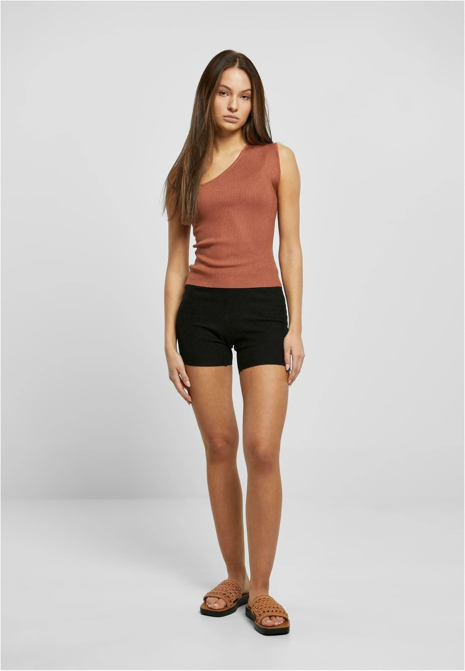 URBAN CLASSICS Damen Asymmetric- Top - Terracotta 2 URBAN CLASSICS Damen Asymmetric- Top - Terracotta - Imagen 2