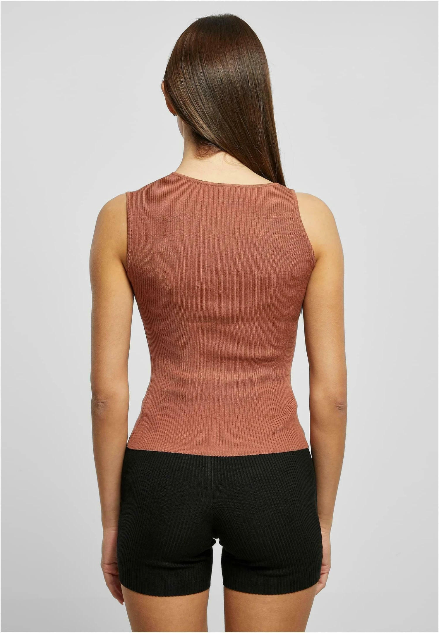 URBAN CLASSICS Damen Asymmetric- Top - Terracotta 3 URBAN CLASSICS Damen Asymmetric- Top - Terracotta - Imagen 3