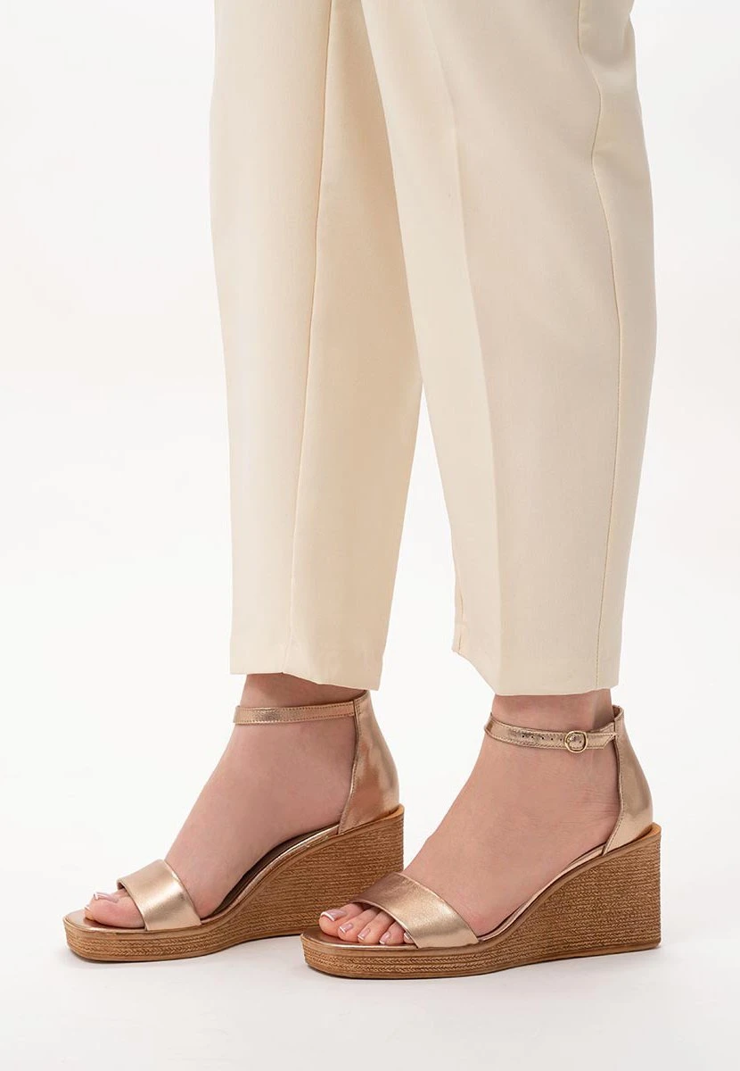 Sandalias De Cuña - Platynowy 1 Sandalias De Cuña - Platynowy