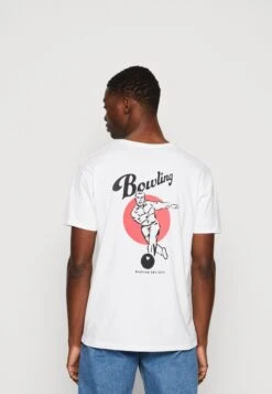 Kaotiko Washed Bowling Unisex - Camiseta Estampada - White