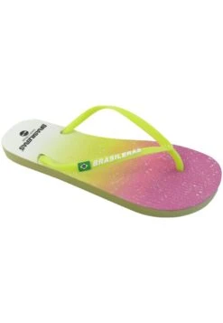 Chancla Brasileras®, Cosmic,Hecho En Brazil - Sandalias De Dedo - Yellow